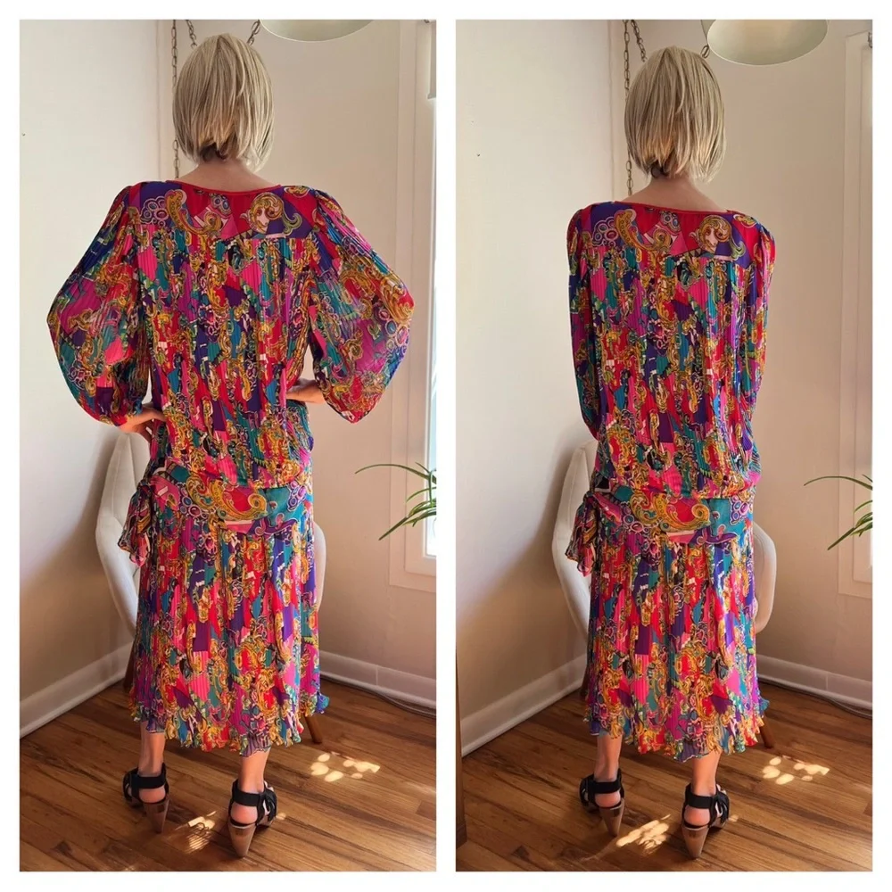 Diane Freis Vintage Maximalist Skirt & Top Matching Set